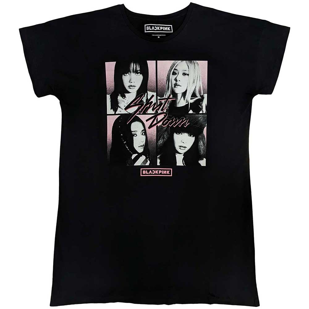 BlackPink Ladies Nightdress: Shut Down Photo Grid (Large)