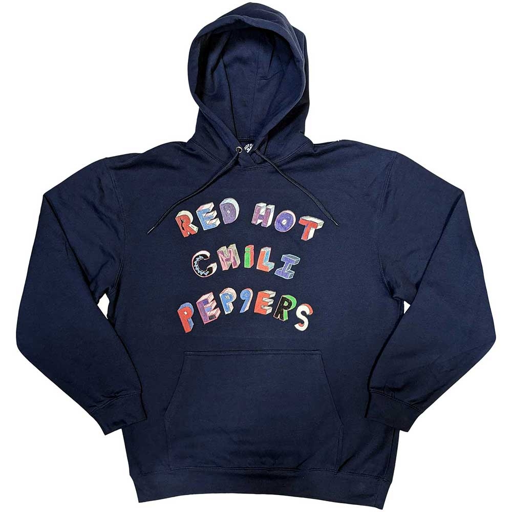 Red Hot Chili Peppers Unisex Pullover Hoodie: Colourful Letters (X-Large)