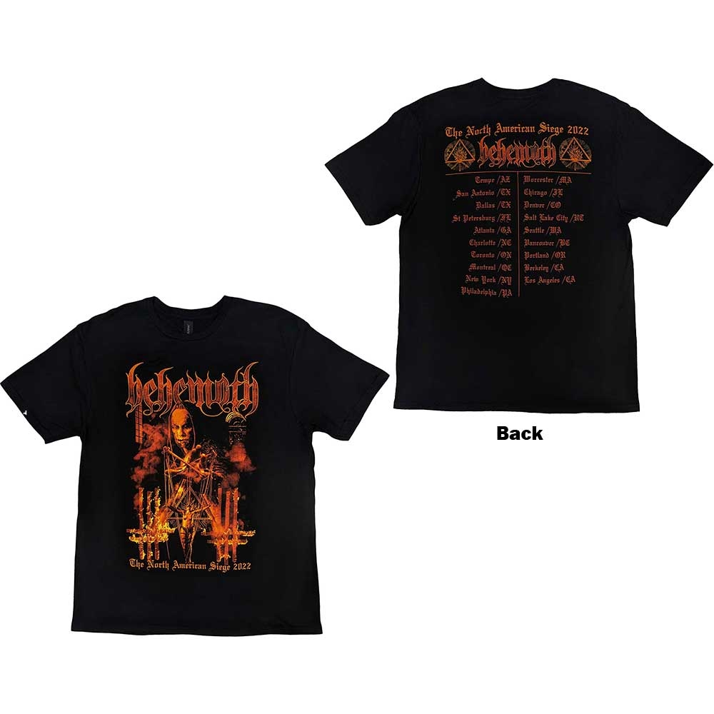 Behemoth Unisex T-Shirt: North American Tour '22 Puppet Master (Back Print) (Small)