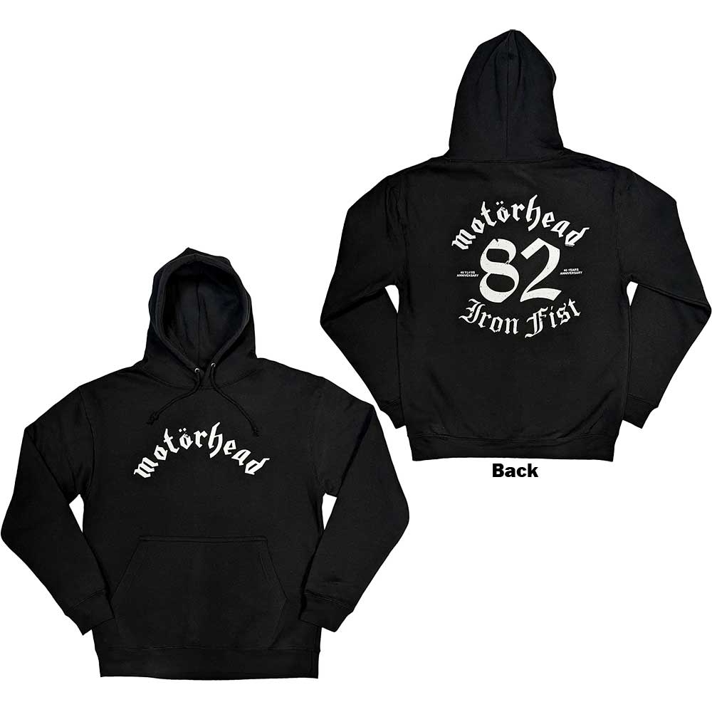 Motorhead Unisex Pullover Hoodie: Iron Fist '82 (Back Print) (Small)