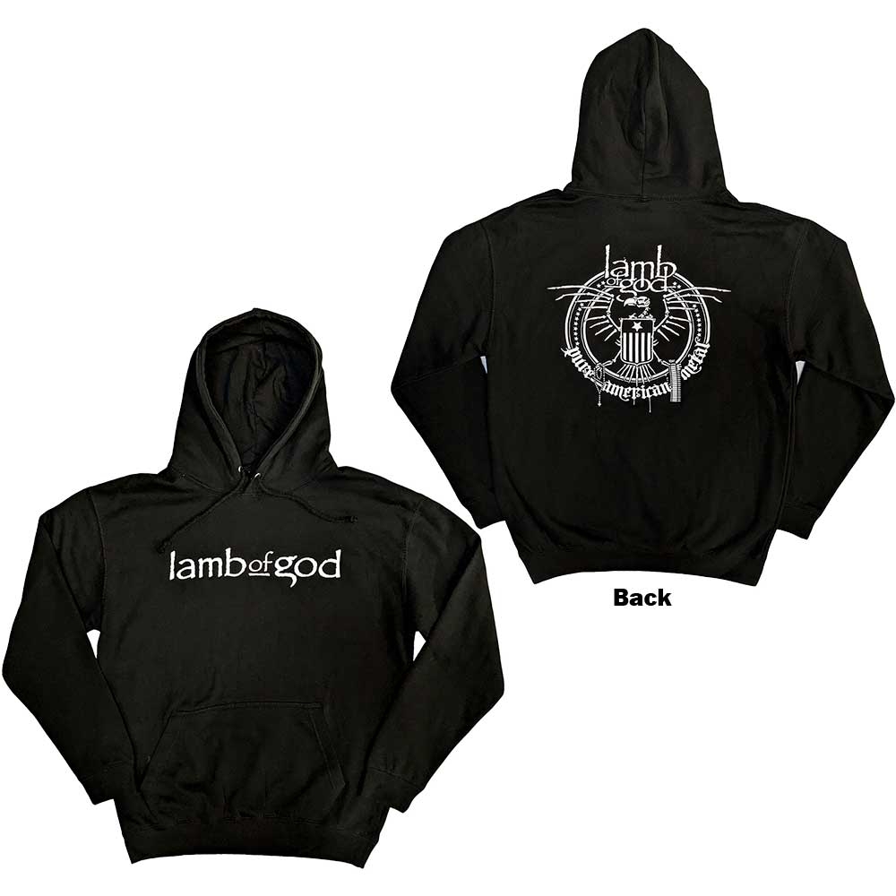 Lamb Of God Unisex Pullover Hoodie: Skeleton Eagle (Back Print) (XX-Large)