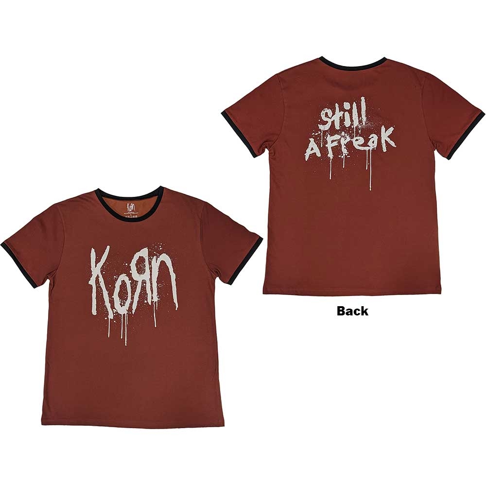 Korn Unisex Ringer T-Shirt: Logo (Back Print) (Medium)