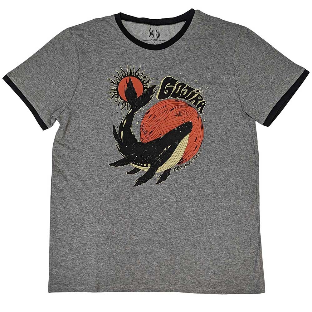 Gojira Unisex Ringer T-Shirt: Whale (X-Large)