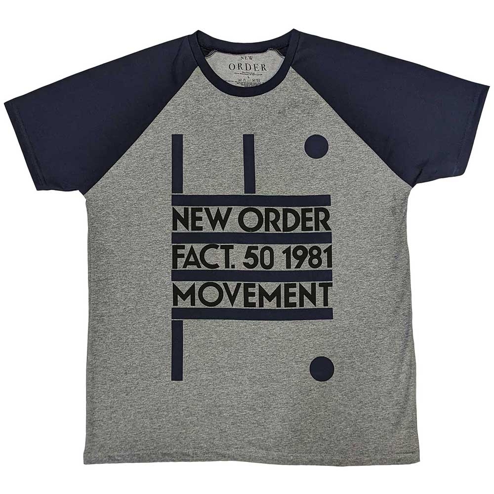 New Order Unisex Raglan T-Shirt: Movement (X-Large)