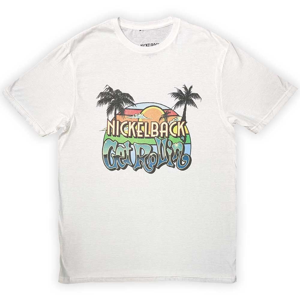 Nickelback Unisex T-Shirt: Get Rollin' Sunset (Large)