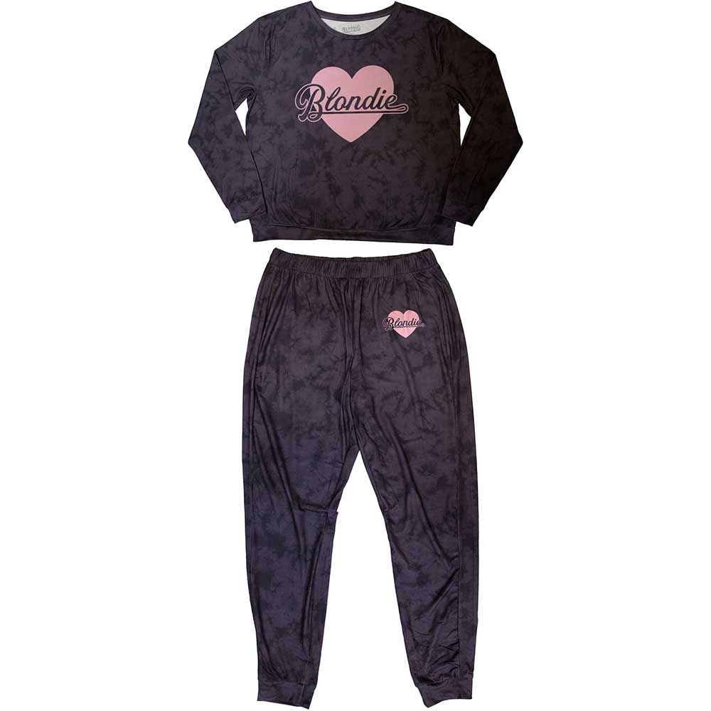 Blondie Ladies Pyjamas: Heart Of Glass (X-Large)