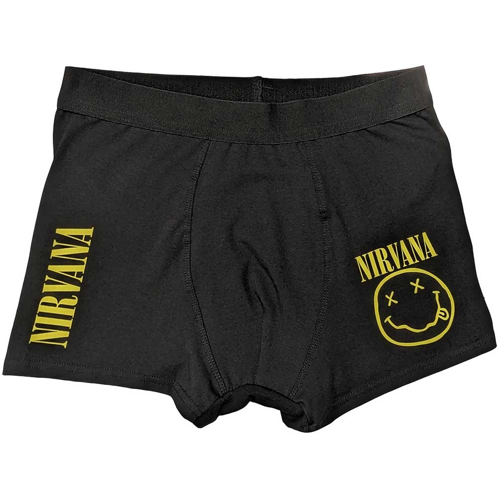 Nirvana Unisex Boxers: Yellow Smile (Small)