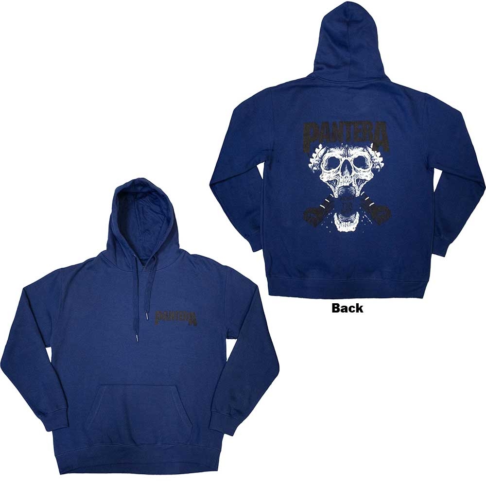 Pantera Unisex Pullover Hoodie: Mouth For War B&W (Back Print) (X-Large)