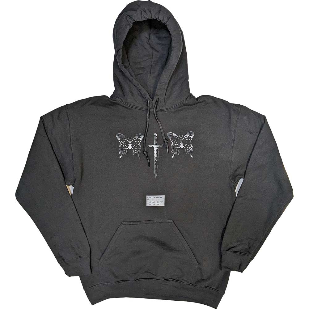Post Malone Unisex Pullover Hoodie: Butterfly Knife (Ex-Tour) (Small)