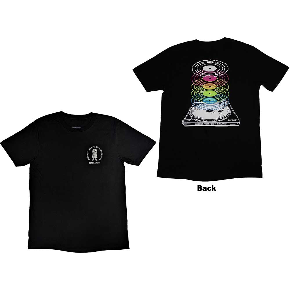 Calvin Harris Unisex T-Shirt: Record Back (Back Print & Ex-Tour) (X-Large)