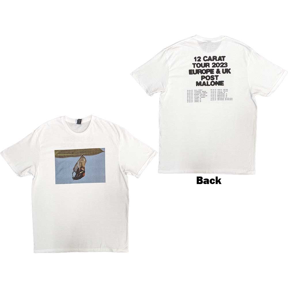 Post Malone Unisex T-Shirt: Resurface 2023 Tour Dates (Back Print & Ex-Tour) (XX-Large)