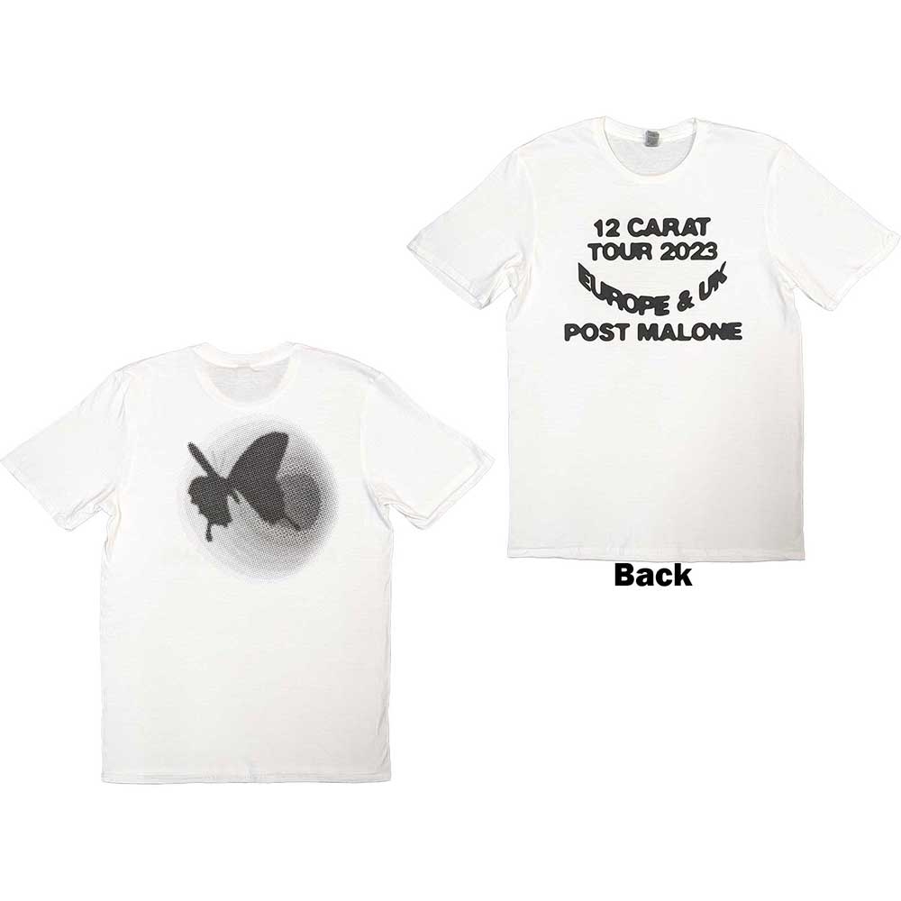 Post Malone Unisex T-Shirt: Spotlight 2023 Tour (Back Print & Ex-Tour) (Large)