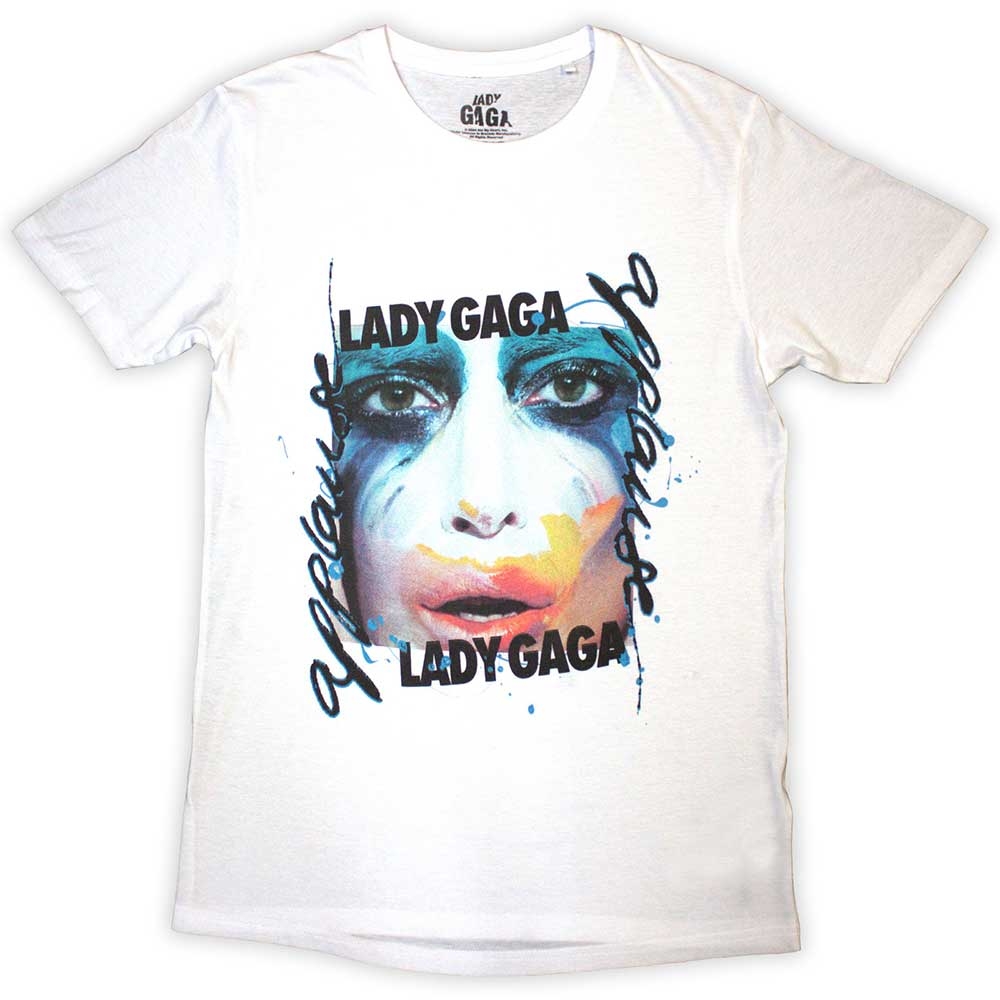 Lady Gaga Unisex T-Shirt: Artpop Facepaint (Large)
