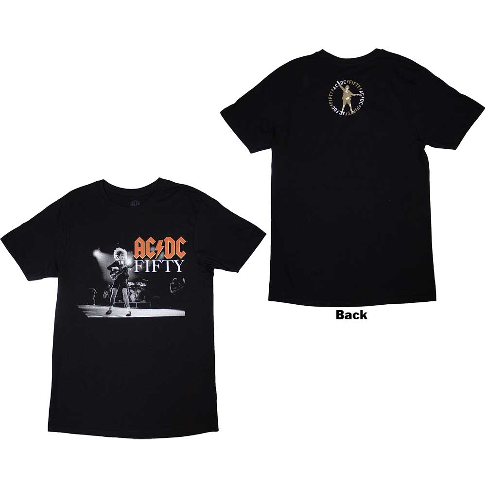 AC/DC Unisex T-Shirt: On Stage Fifty (Back Print) (Medium)