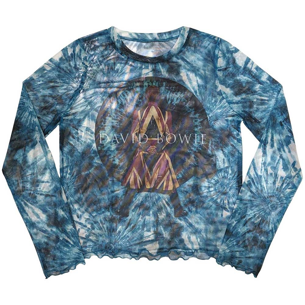 David Bowie Ladies Long Sleeve T-Shirt: Live & Well (Mesh) (XX-Large)