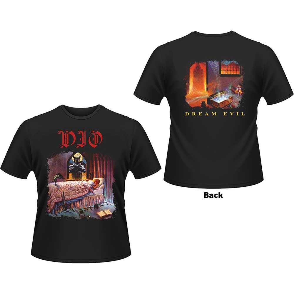 Dio Unisex T-Shirt: Dream Evil (Back Print) (Medium)