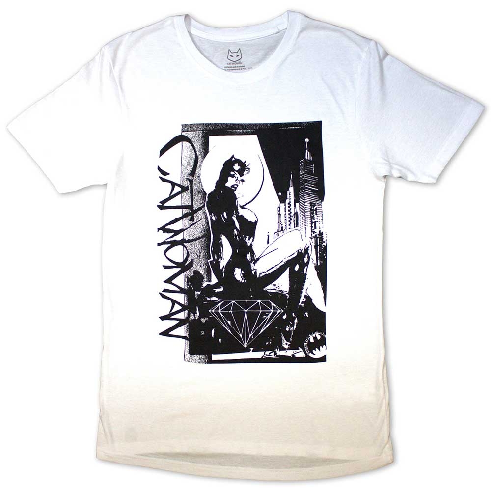 DC Comics Unisex T-Shirt: Catwoman - Skyline (Small)