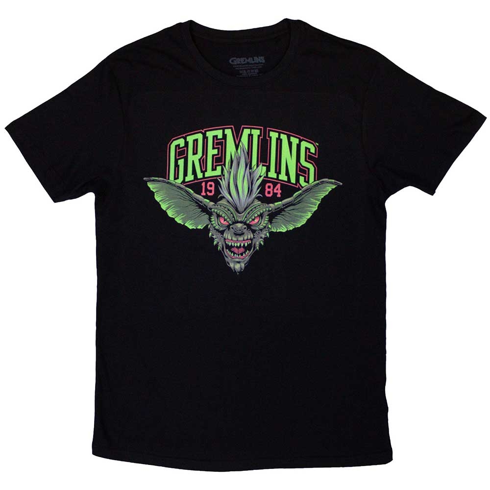 Gremlins Unisex T-Shirt: Stripe 1984 Green Logo (Small)