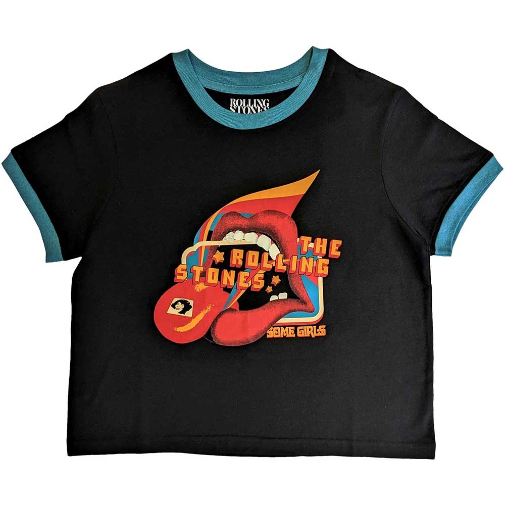The Rolling Stones Ladies Crop Top: Some Girls Lick (X-Large)