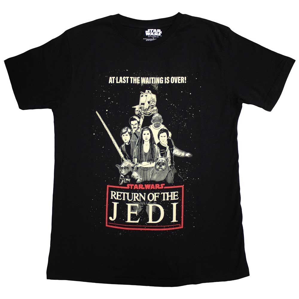 Star Wars Unisex T-Shirt: Return Of The Jedi Waiting Is Over (Medium)