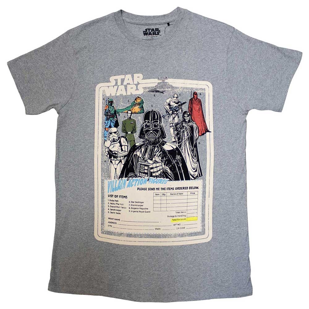 Star Wars Unisex T-Shirt: Villain Action Figures (Medium)