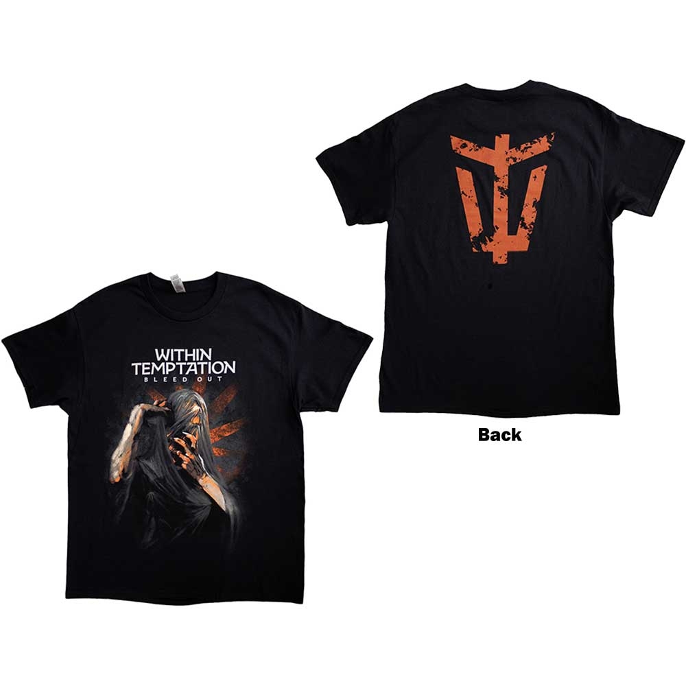 Within Temptation Unisex T-Shirt: Bleed Out Album (Back Print) (Small)