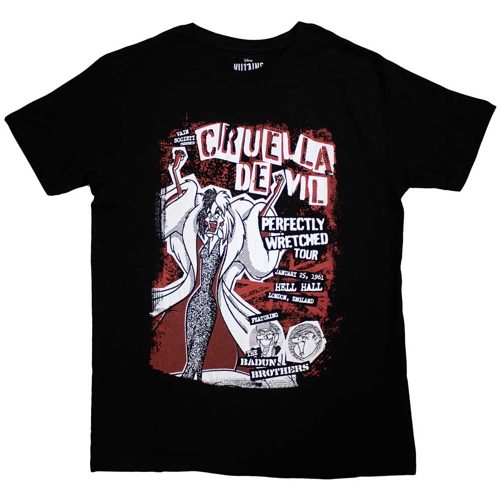 101 Dalmatians Unisex T-Shirt: Cruella Tour (Large)