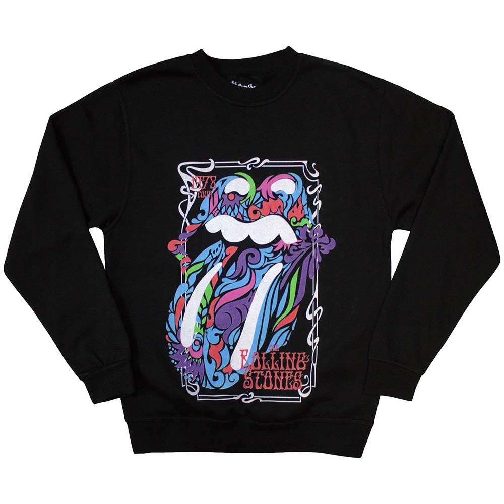 The Rolling Stones Unisex Sweatshirt: Colour Swirls (X-Large)