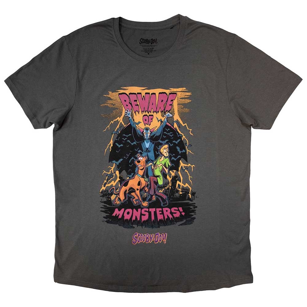 Scooby Doo Unisex T-Shirt: Beware Of Monsters (Large)