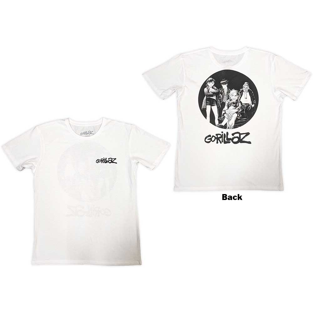 Gorillaz Unisex T-Shirt: Song Machine Brush Logo (Back Print) (Medium)