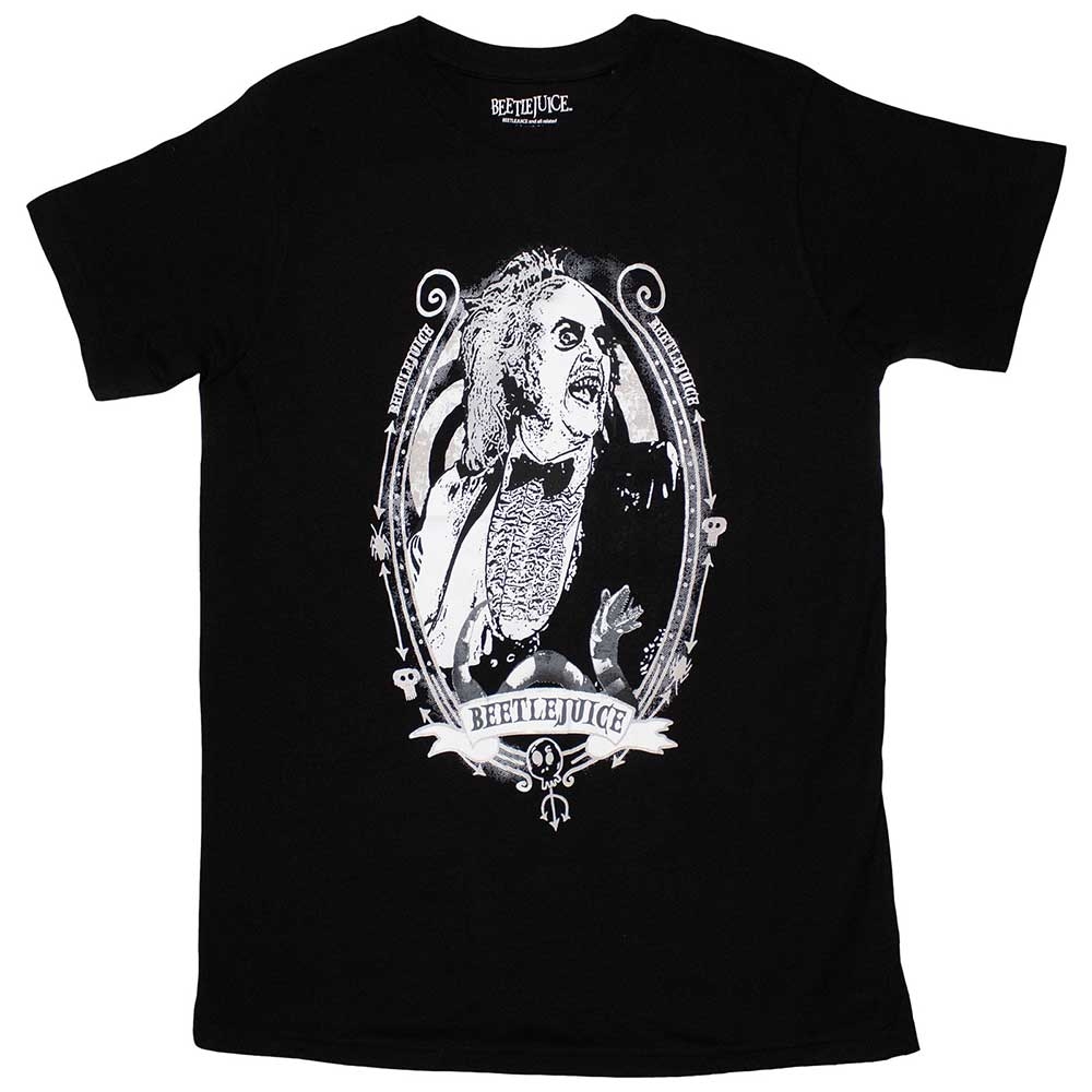 Beetlejuice Unisex T-Shirt: Beetle Frame (Small)