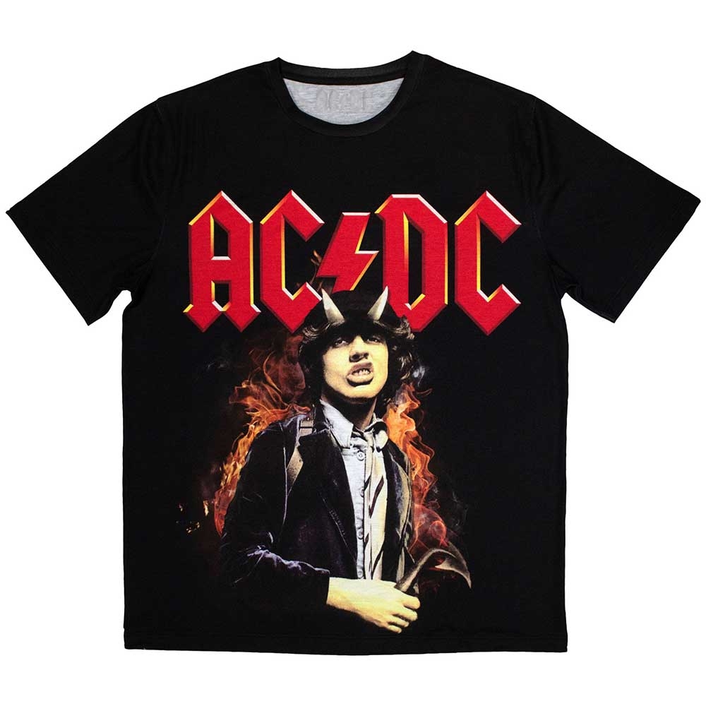 AC/DC Unisex Sublimation T-Shirt: Angus Highway To Hell (Small)