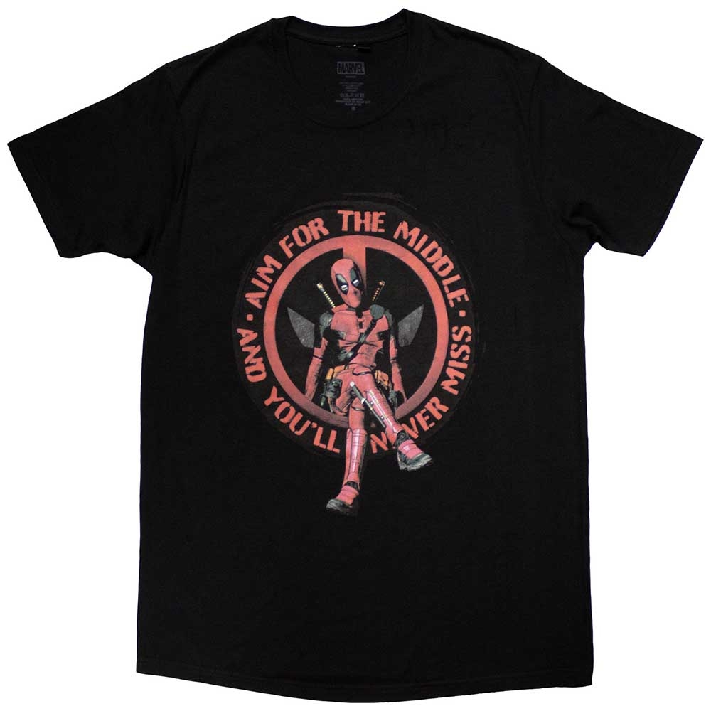 Marvel Comics Unisex T-Shirt: Deadpool Aim Middle (XX-Large)