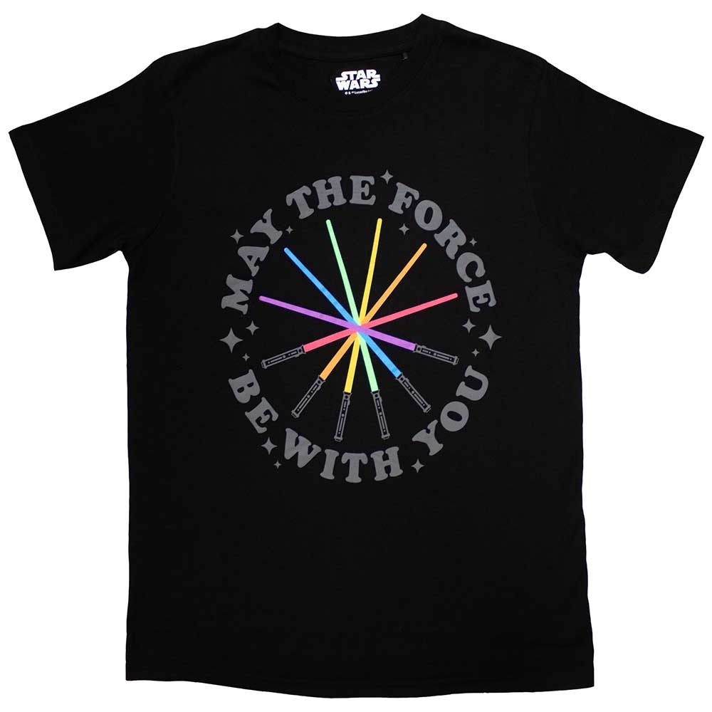 Star Wars Unisex T-Shirt: Rainbow Sabers (XX-Large)