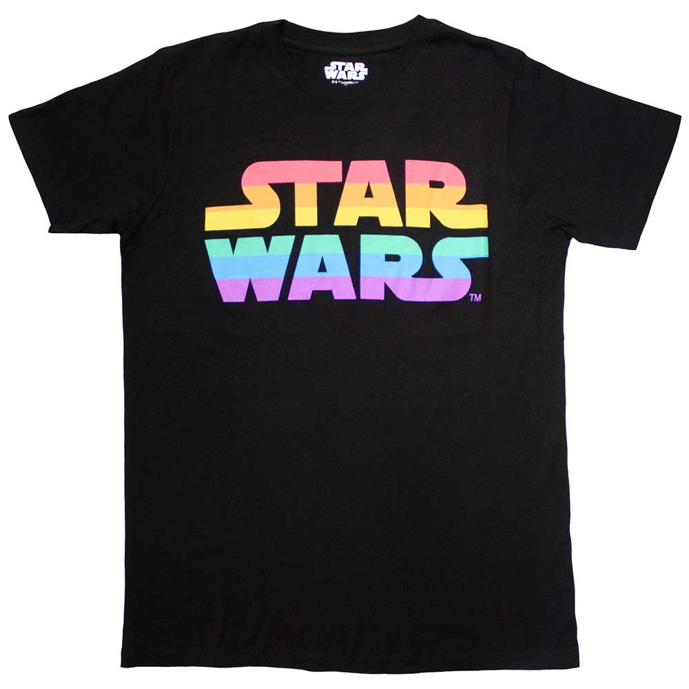 Star Wars Unisex T-Shirt: Rainbow Logo (Large)