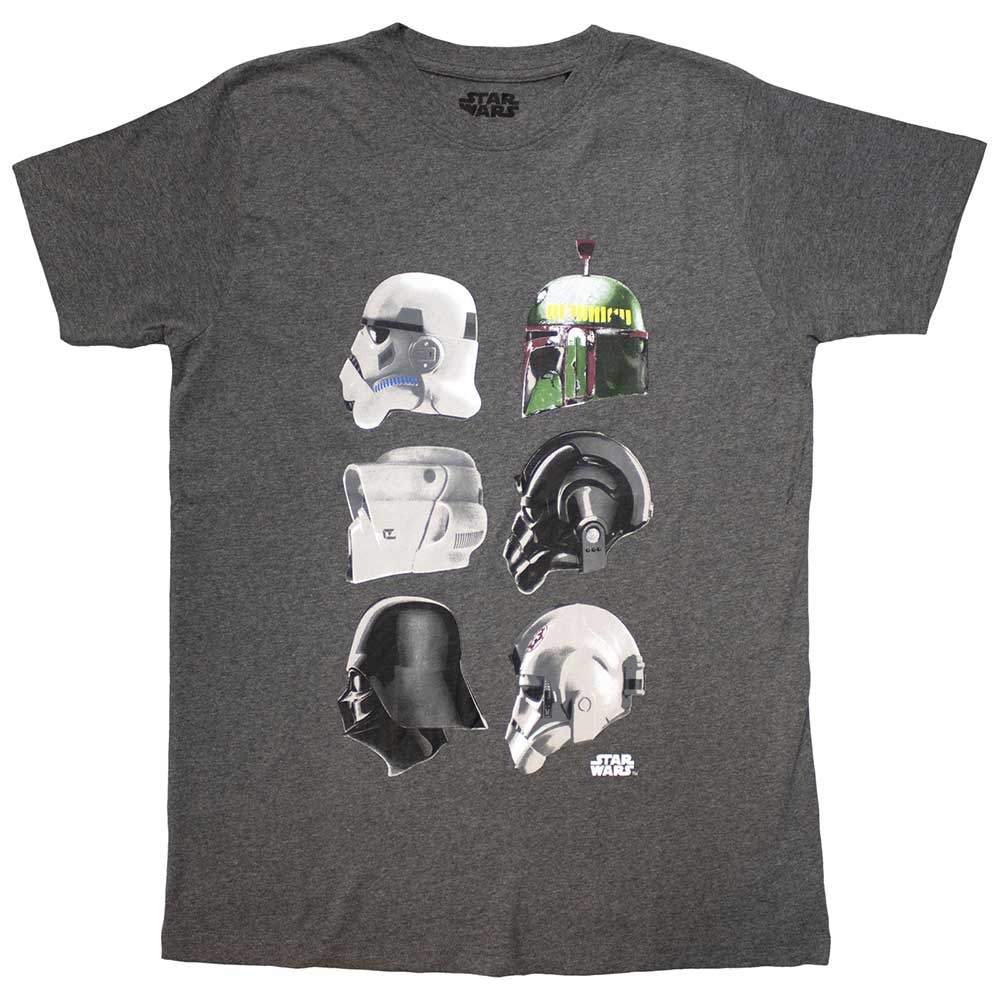 Star Wars Unisex T-Shirt: Helmet Profiles (X-Large)