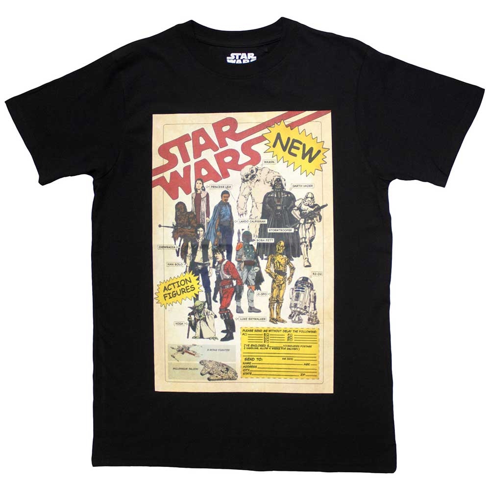 Star Wars Unisex T-Shirt: Action Figures (X-Large)