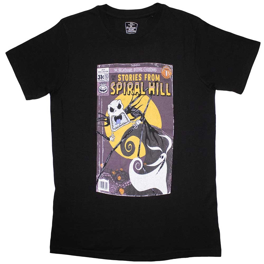 The Nightmare Before Christmas Unisex T-Shirt: Spiral Hill Jack (Small)
