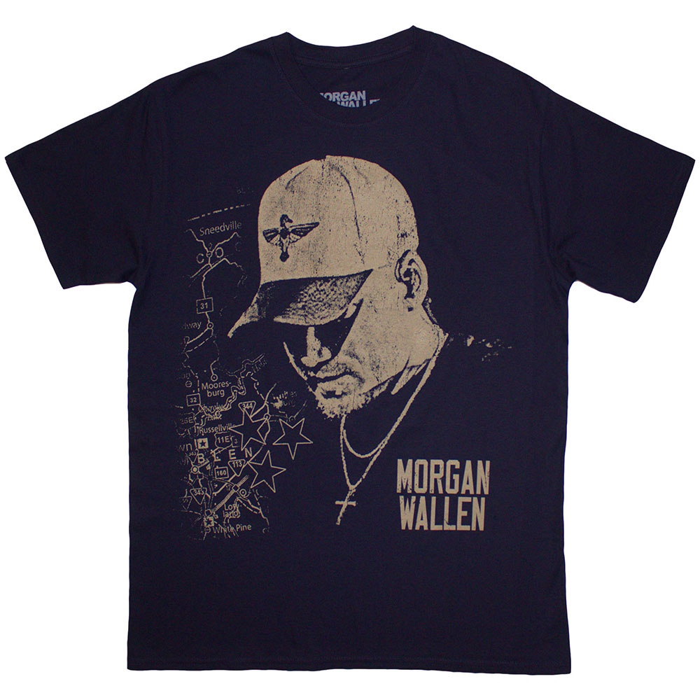 Morgan Wallen Unisex T-skjorte: Caps (Stor)