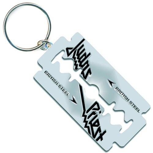 Judas Priest Keychain: British Steel Razor Blade (Enamel In-fill)