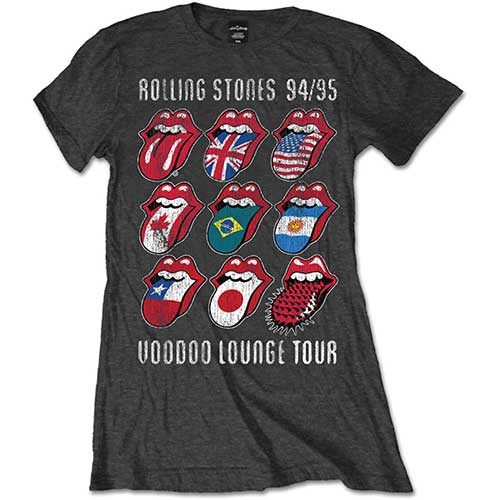 The Rolling Stones Ladies T-Shirt: Voodoo Lounge Tongues (Medium)