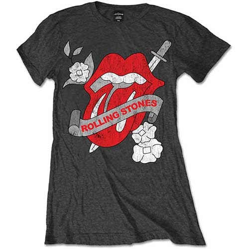 The Rolling Stones Ladies Tee: Vintage Tattoo (Medium)