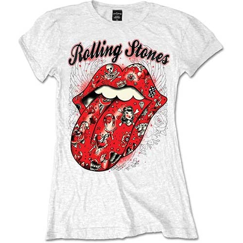 The Rolling Stones Ladies T-Shirt: Tattoo Flash (X-Large)