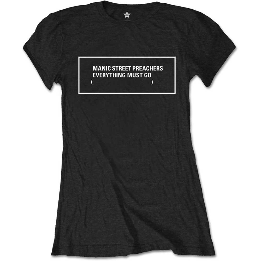 Manic Street Preachers Ladies T-Shirt: Everything Must Go Monochrome (Large)