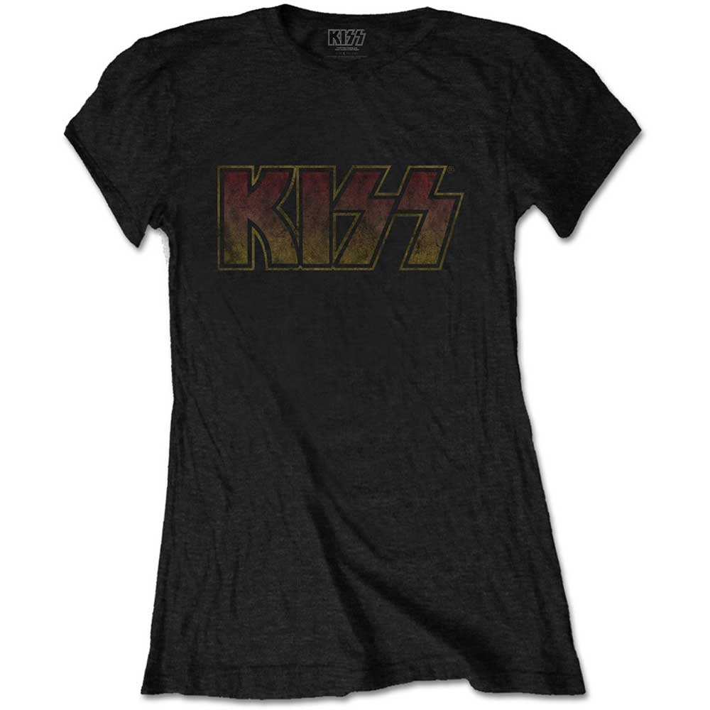 KISS Ladies T-Shirt: Vintage Classic Logo (Medium)