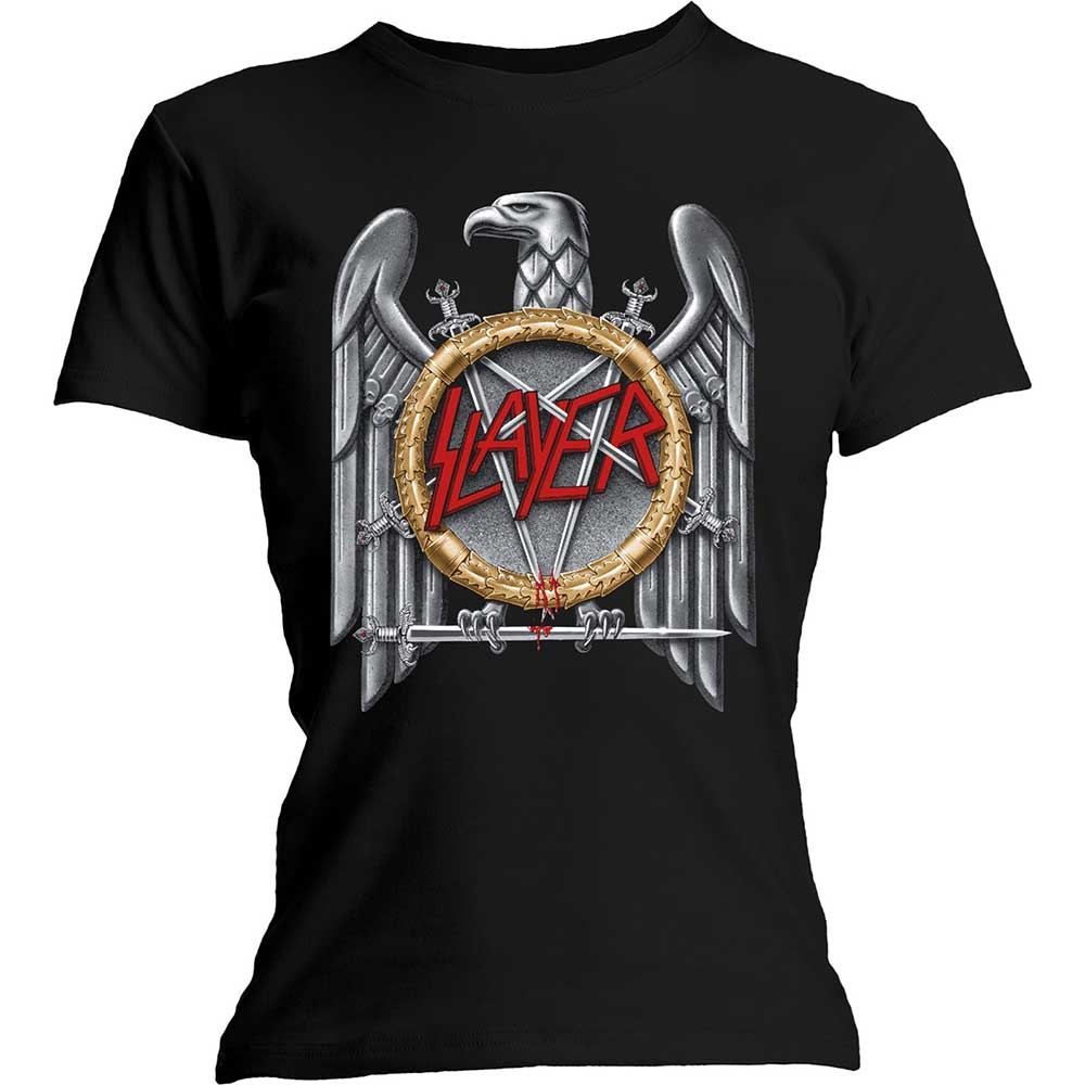 Slayer Ladies T-Shirt: Silver Eagle (X-Large)