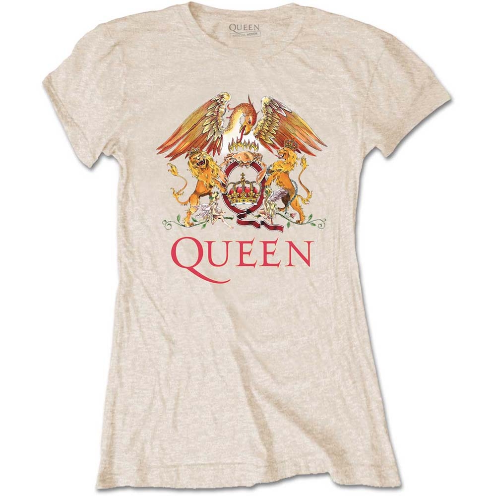 Queen Ladies T-Shirt: Classic Crest (XX-Large)