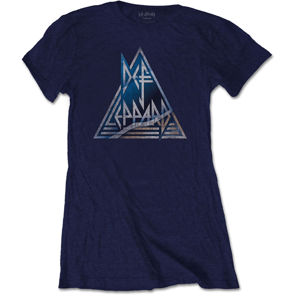 Def Leppard Ladies T-Shirt: Triangle Logo (X-Large)