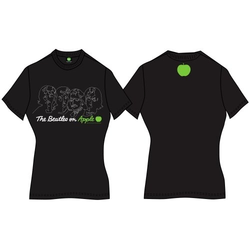 The Beatles Ladies T-Shirt: On Apple (Back Print) (Medium)