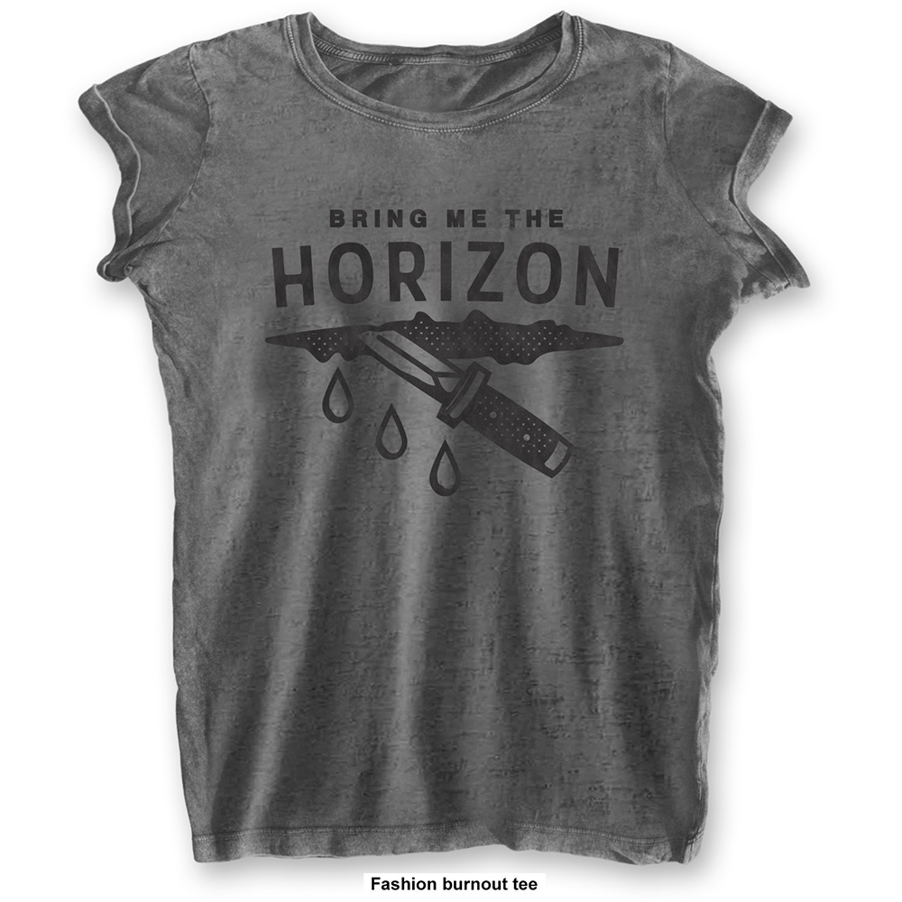 Bring Me The Horizon Ladies Burn Out T-Shirt: Wound (X-Small)